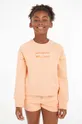 помаранчевий Дитяча бавовняна кофта Calvin Klein Jeans Для дівчаток