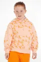 oranžna Otroška mikica Calvin Klein Jeans Dekliški