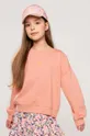 różowy Coccodrillo bluza bawełniana dziecięca Dziewczęcy