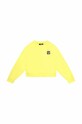 Dkny bluza bawełniana dziecięca aplikacja żółty D35S98.140.149