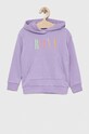Roxy bluza dziecięca z kapturem fioletowy ERGFT03816