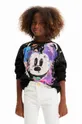 μαύρο Παιδική βαμβακερή μπλούζα Desigual Για κορίτσια
