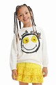 Desigual hanorac de bumbac pentru copii print alb 23SGSK11