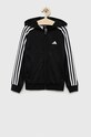 Дитяча кофта adidas U TR-ES 3S з капюшоном чорний HY1102