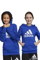Dětská mikina adidas U BL s kapucí modrá IC6834