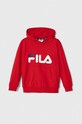 Дитяча кофта Fila з капюшоном червоний FAK0120