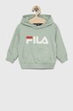 Дитяча кофта Fila з капюшоном зелений FAK0120