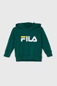 Дитяча кофта Fila з капюшоном зелений FAK0120