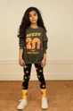 μαύρο Παιδική βαμβακερή μπλούζα Mini Rodini Παιδικά