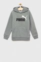 Puma bluza dziecięca ESS+ 2 Col Big Logo Hoodie FL B z kapturem szary 58698703.PPYX