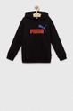 čierna Detská mikina Puma ESS+ 2 Col Big Logo Hoodie FL B Detský