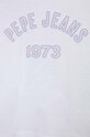 Băieți Pepe Jeans longsleeve din bumbac pentru copii Paullete PG502955 alb