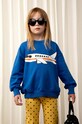 Mini Rodini hanorac de bumbac pentru copii print albastru 2322012360