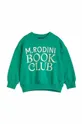 Παιδική βαμβακερή μπλούζα Mini Rodini πράσινο