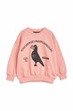 Mini Rodini bluza bawełniana dziecięca nadruk różowy 2322014328