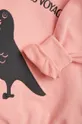 ružová Detská bavlnená mikina Mini Rodini