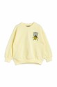 Mini Rodini hanorac de bumbac pentru copii 2322014423 galben SS23