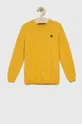 жёлтый Детский хлопковый свитер United Colors of Benetton Для мальчиков