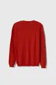 Dječji pamučni pulover United Colors of Benetton crvena