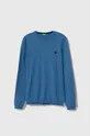 блакитний Дитячий бавовняний светр United Colors of Benetton Для хлопчиків