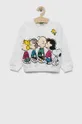 biały United Colors of Benetton bluza bawełniana dziecięca x Peanuts Dziecięcy
