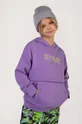 Otroški bombažen pulover Coccodrillo vijolična