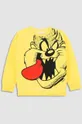 Παιδική βαμβακερή μπλούζα Coccodrillo x Looney Tunes κίτρινο