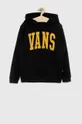 Παιδική βαμβακερή μπλούζα Vans VARSITY PO Black μαύρο