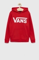 czerwony Vans bluza bawełniana dziecięca BY VANS CLASSIC PO I TRUE RED/WHITE Dziecięcy