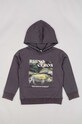 zippy bluza bawełniana dziecięca nadruk szary ZKBAP0202.23006