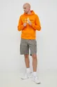 Calvin Klein Jeans bluza bawełniana pomarańczowy