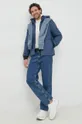 Хлопковая кофта Calvin Klein голубой