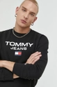 čierna Bavlnená mikina Tommy Jeans