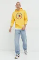Tommy Jeans felpa in cotone giallo