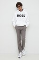BOSS bluza bawełniana 50485316 biały SS23
