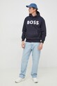 BOSS bluza bawełniana 50485316 granatowy SS23