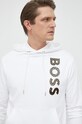 Bavlnená mikina BOSS biela 50481746