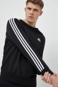 črna Bombažen pulover adidas