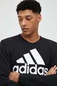 Pamučna dukserica adidas pamuk crna IC9324