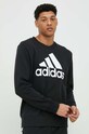 Бавовняна кофта adidas чорний IC9324