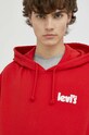 Βαμβακερή μπλούζα Levi's κόκκινο 38479.0155