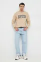 Βαμβακερή μπλούζα Pepe Jeans Stan μπεζ