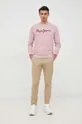 Βαμβακερή μπλούζα Pepe Jeans Ryan Crew ροζ