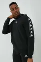 μαύρο Βαμβακερή μπλούζα adidas Ανδρικά