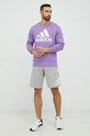 adidas bluza bawełniana IC9327 fioletowy SS23
