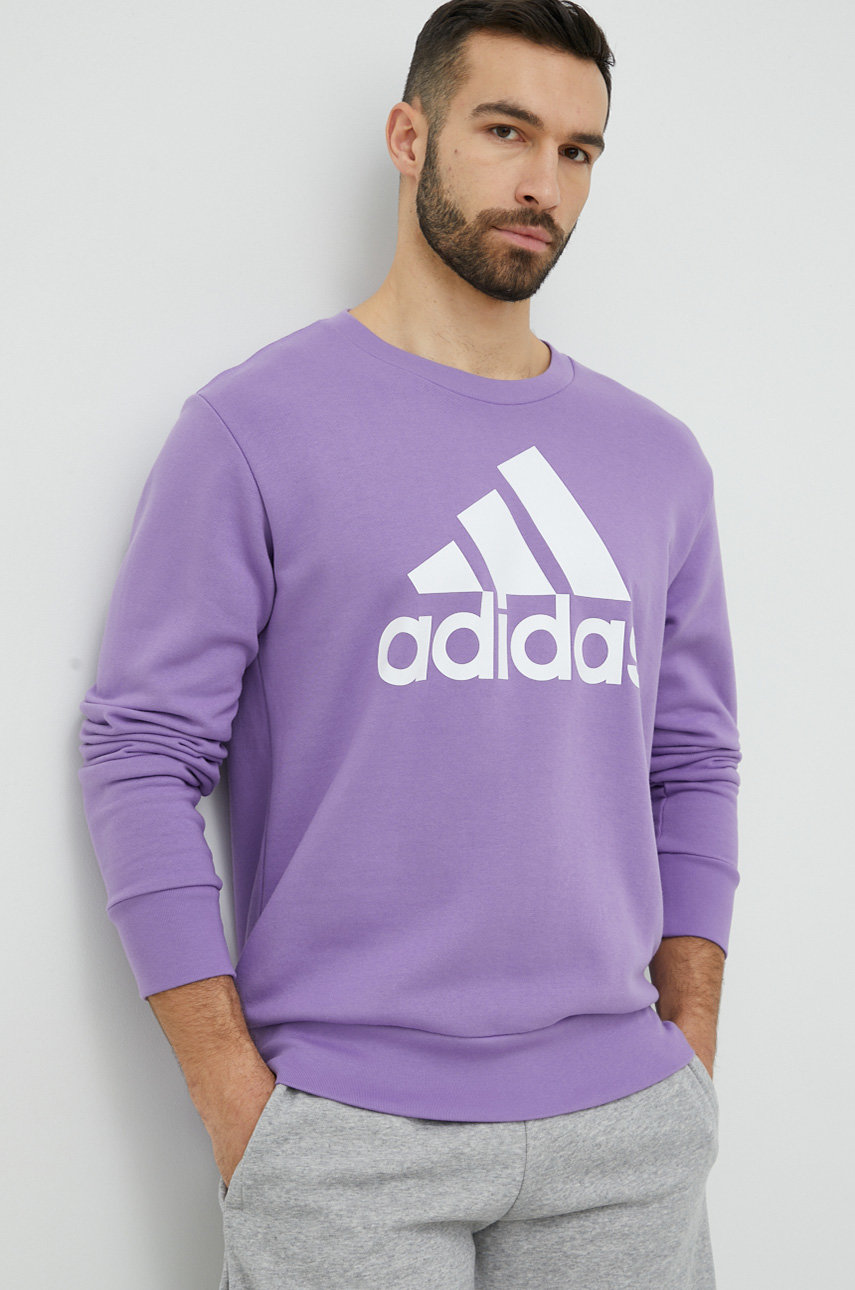 lawendowy adidas bluza bawełniana