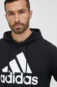 Памучен суичър adidas черен IC9363