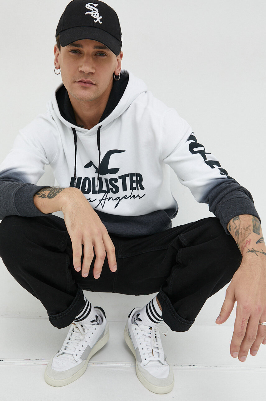 bílá Mikina Hollister Co.