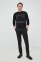 Armani Exchange pulóver kasmír keverékből fekete