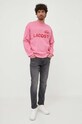 Lacoste bluza bawełniana SH5453 różowy SS23